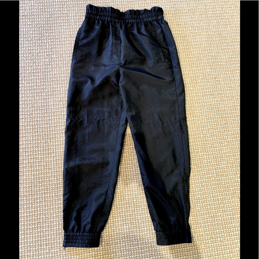 Tibi Crispy Nylon Paper Bag Joggers, M